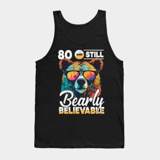 80th Birthday Dad Bear Age 80 Years Tank Top